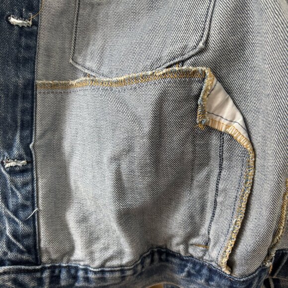 NWT! Scotch & Soda Cropped Bomber Jean Jacket - XL - Picture 4 of 8